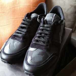Valentino Garavani mens sneakers-black and camo